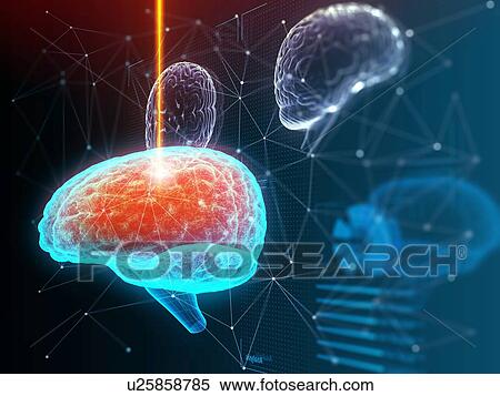 Laser surgery technology. Digital human brain in virtual space. 3d illustration. View Large Photo Image Stock Photography - Laser surgery technology. Digital human brain in virtual space. 3d illustration.. Fotosearch