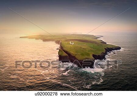 Stock Photo - Loop Head, Lighthouse, Kilkee, Clare, Ireland. Fotosearch