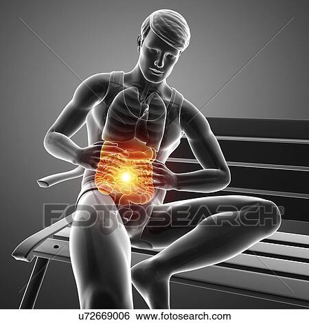Man with abdominal pain, computer illustration. View Large Photo Image Stock Photograph - Man with abdominal pain, computer illustration.. Fotosearch