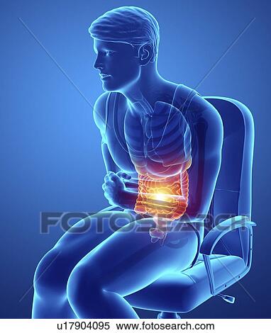 Man with abdominal pain, computer illustration. View Large Photo Image Stock Photography - Man with abdominal pain, computer illustration.. Fotosearch