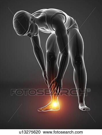Man with foot pain, computer illustration. View Large Photo Image Stock Image - Man with foot pain, computer illustration.. Fotosearch