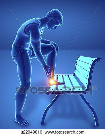 Man with foot pain, computer illustration. View Large Photo Image Stock Photograph - Man with foot pain, computer illustration.. Fotosearch