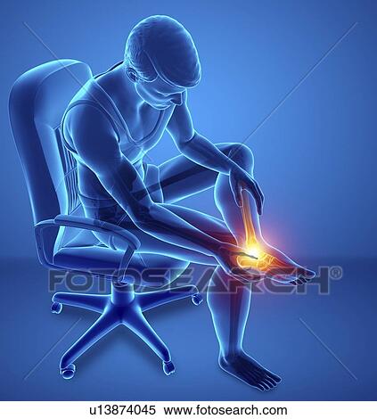 Man with foot pain, computer illustration. View Large Photo Image Stock Photography - Man with foot pain, computer illustration.. Fotosearch