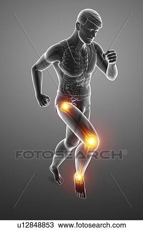 Man with knee pain, computer illustration. View Large Photo Image Stock Image - Man with knee pain, computer illustration.. Fotosearch