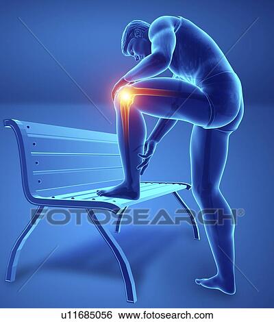 Man with knee pain, computer illustration. View Large Photo Image Stock Photograph - Man with knee pain, computer illustration.. Fotosearch