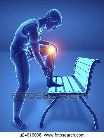 Man with knee pain, computer illustration. View Large Photo Image Stock Photograph - Man with knee pain, computer illustration.. Fotosearch