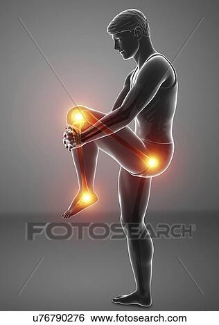 Man with knee pain, computer illustration. View Large Photo Image Stock Photograph - Man with knee pain, computer illustration.. Fotosearch