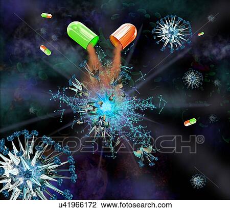 Medication used to combat virus, illustration. View Large Photo Image Stock Image - Medication used to combat virus, illustration.. Fotosearch
