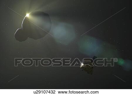 New Horizons probe passing 2014 MU69, illustration. In 2015, the NASA probe New Horizons famously arrived at Pluto after a decade-long flight. But its mission is not over. On 28 August 28 2015, scientists chose the Kuiper-Belt Object 2014 MU69 as the... View Large Photo Image Stock Image - New Horizons probe passing 2014 MU69, illustration. In 2015, the NASA probe New Horizons famously arrived at Pluto after a decade-long flight. But its mission is not over. On 28 August 28 2015, scientists chose the Kuiper-Belt Object 2014 MU69 as the.... Fotosearch