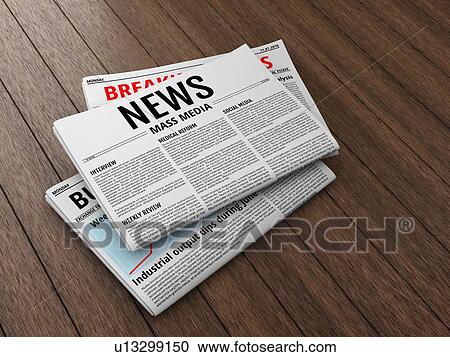 Newspapers, illustration. View Large Photo Image Stock Image - Newspapers, illustration.. Fotosearch