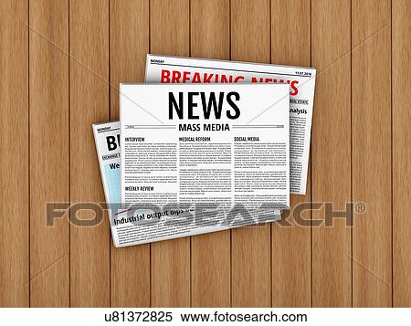 Newspapers, illustration. View Large Photo Image Stock Photography - Newspapers, illustration.. Fotosearch