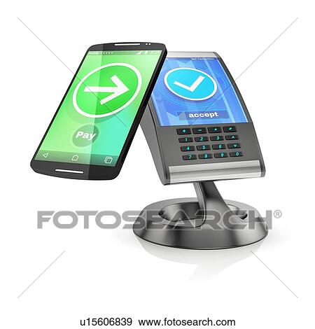 Stock Photo - NFC technology, illustration.. Fotosearch