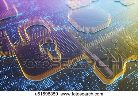 Padlock, illustration. View Large Photo Image Stock Photo - Padlock, illustration.. Fotosearch