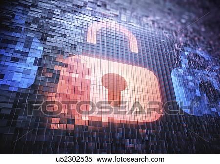 Stock Photography - Padlock, illustration.. Fotosearch
