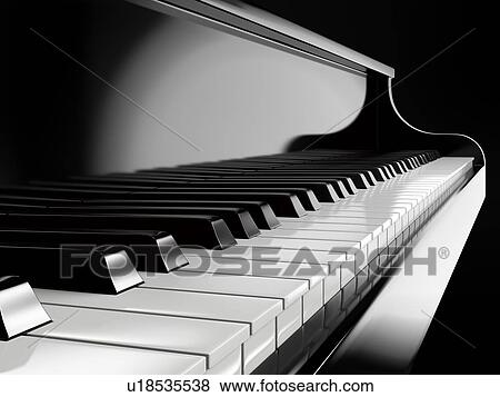 Piano keys, illustration. View Large Photo Image Stock Photo - Piano keys, illustration.. Fotosearch