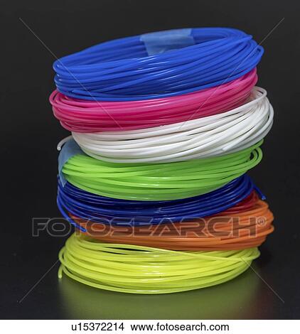 Picture - Plastic filaments for 3D printing.. Fotosearch