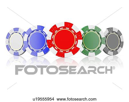Picture - Poker chips, illustration.. Fotosearch