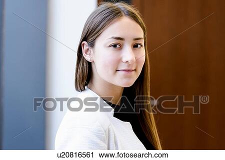Stock Image - Portrait of businesswoman. Fotosearch