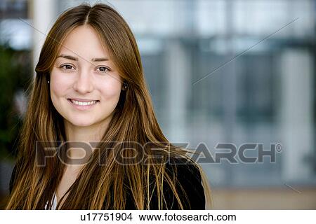 Picture - Portrait of smiling woman. Fotosearch