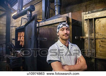 Portrait of smoker in smokehouse View Large Photo Image Stock Image - Portrait of smoker in smokehouse. Fotosearch