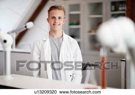 Portrait of student in laboratory View Large Photo Image Stock Image - Portrait of student in laboratory. Fotosearch