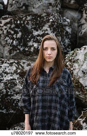 Stock Photo - Portrait of young woman. Fotosearch