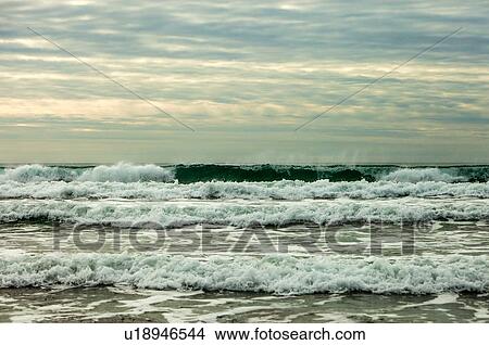 Powerful ocean waves, Watergate Bay, Cornwall, UK View Large Photo Image Picture - Powerful ocean waves, Watergate Bay, Cornwall, UK. Fotosearch