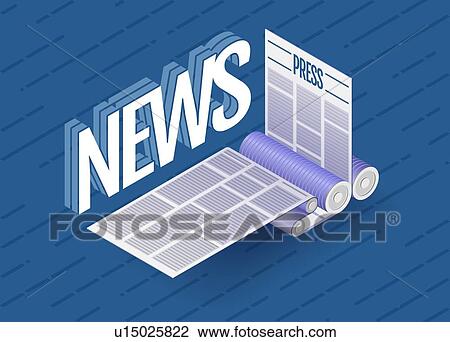 Stock Image - Printing press, conceptual illustration.. Fotosearch
