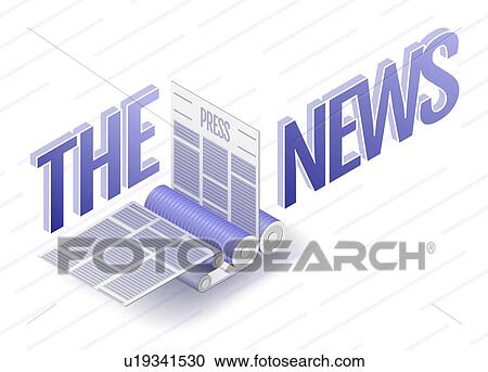 Stock Image - Printing press, conceptual illustration.. Fotosearch