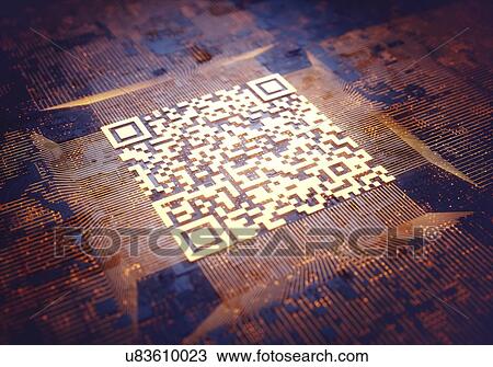 Stock Image - QR code, illustration.. Fotosearch