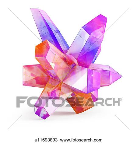 Rainbow crystal stone isolated on white background. 3D illustration. View Large Photo Image Stock Image - Rainbow crystal stone isolated on white background. 3D illustration.. Fotosearch