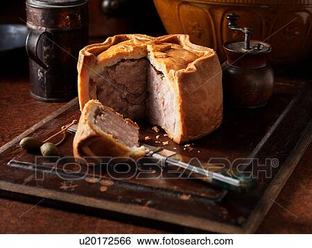 Raised pork pie View Large Photo Image Stock Photograph - Raised pork pie. Fotosearch