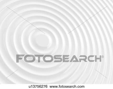 Stock Photograph - Ripples on a white surface. 3D illustration. Abstract background.. Fotosearch