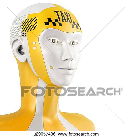 Robot taxi driver, conceptual illustration. View Large Photo Image Stock Photograph - Robot taxi driver, conceptual illustration.. Fotosearch