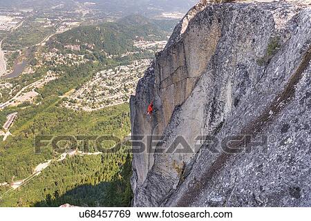 Rock climbing, Squamish, Canada View Large Photo Image Stock Photo - Rock climbing, Squamish, Canada. Fotosearch