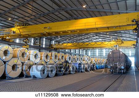 Rows of sheet steel in storage at port View Large Photo Image Stock Photo - Rows of sheet steel in storage at port. Fotosearch