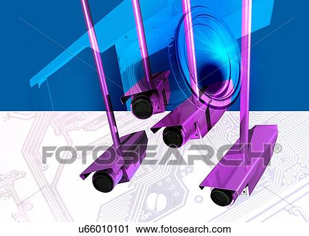 Security cameras, illustration. View Large Photo Image Stock Image - Security cameras, illustration.. Fotosearch