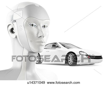 Stock Photo - Self-driving car with artificial intelligence, conceptual illustration. Fotosearch