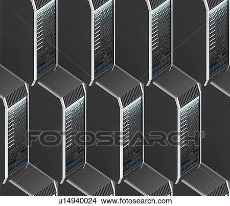 Picture - Servers, illustration.. Fotosearch
