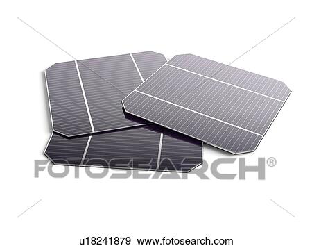 Stock Photo - Several Module of the solar panel isolated on white background. 3D illustration.. Fotosearch