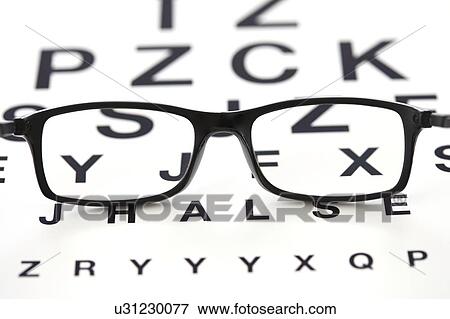 Sight chart and spectacles. View Large Photo Image Stock Photo - Sight chart and spectacles.. Fotosearch