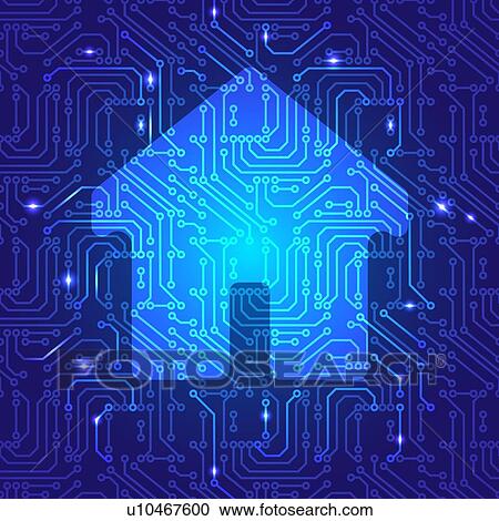 Stock Image - Smart home, conceptual illustration.. Fotosearch