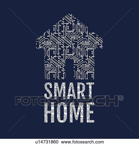 Stock Image - Smart home, conceptual illustration.. Fotosearch