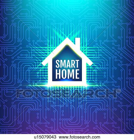 Smart home, conceptual illustration. View Large Photo Image Stock Image - Smart home, conceptual illustration.. Fotosearch
