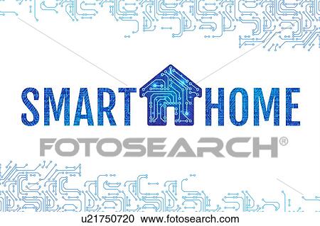 Smart home, conceptual illustration. View Large Photo Image Stock Image - Smart home, conceptual illustration.. Fotosearch