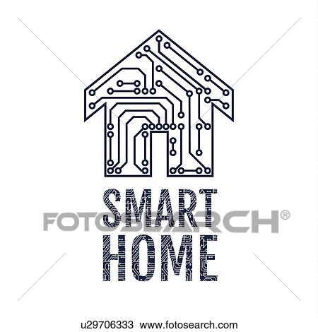 Stock Image - Smart home, conceptual illustration.. Fotosearch
