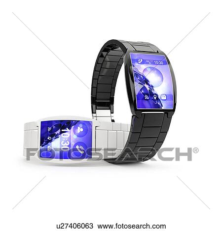 Smart watches, illustration. View Large Photo Image Stock Image - Smart watches, illustration.. Fotosearch