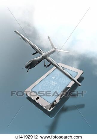 Smartphone controlled drone aircraft, illustration. View Large Photo Image Stock Image - Smartphone controlled drone aircraft, illustration.. Fotosearch