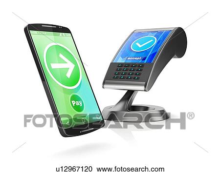Stock Image - Smartphone payment, illustration.. Fotosearch