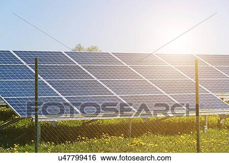 Stock Photograph - Solar panels.. Fotosearch